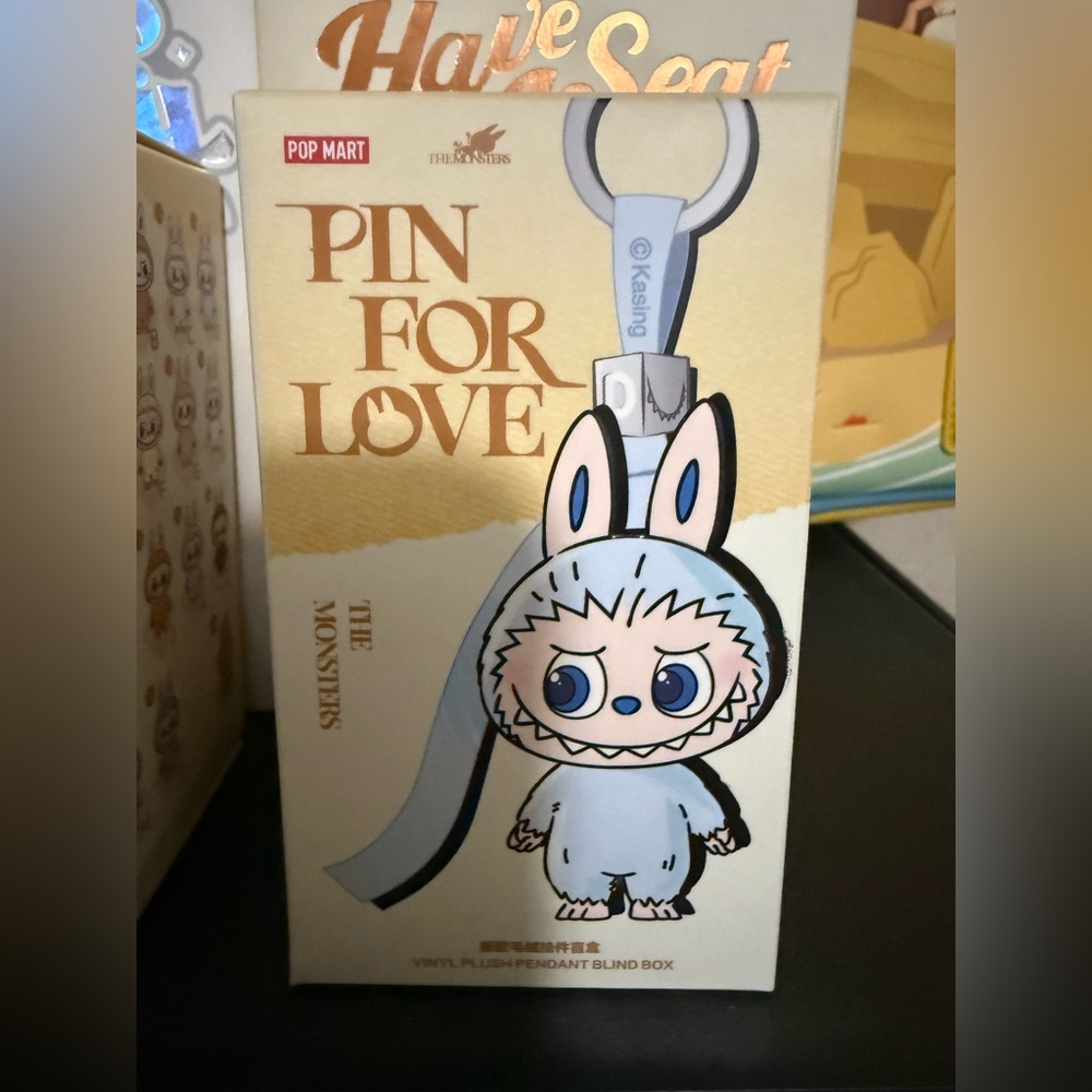 Pop Mart Pin for Love Plush Pendant Letter (E)